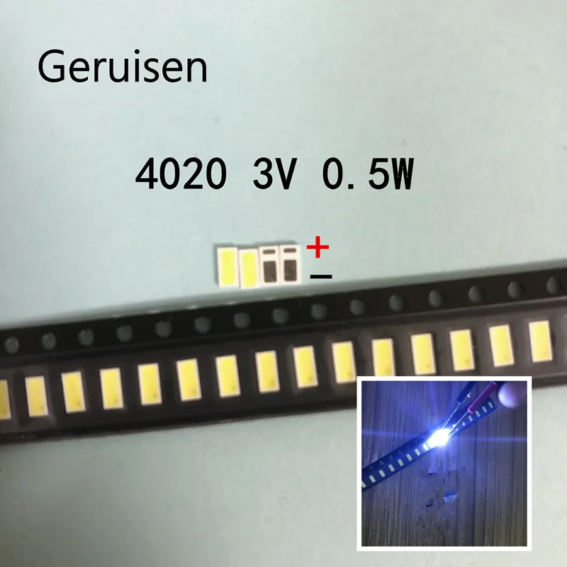 Светодиодная подсветка AOT светодиодный 120 шт./лот 0 5 Вт 3 в 4020 48 лм холодный белый