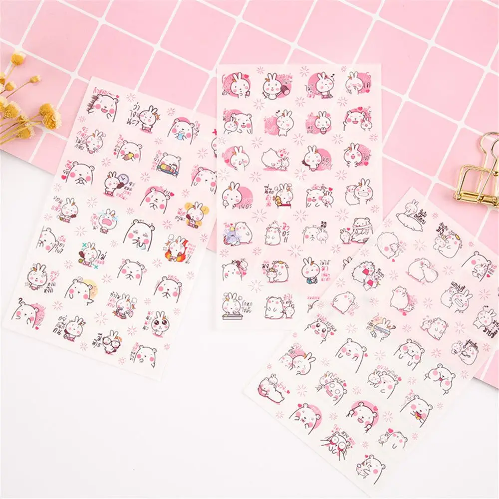 6 шт./компл. наклейки с милым медведем в любви Kawaii Канцтовары DIY Скрапбукинг