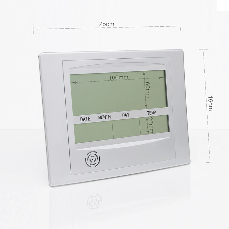 LCD Digital Wall Clock With Thermometer Electronic Temperature Meter Calendar Indoor Desk home decor |