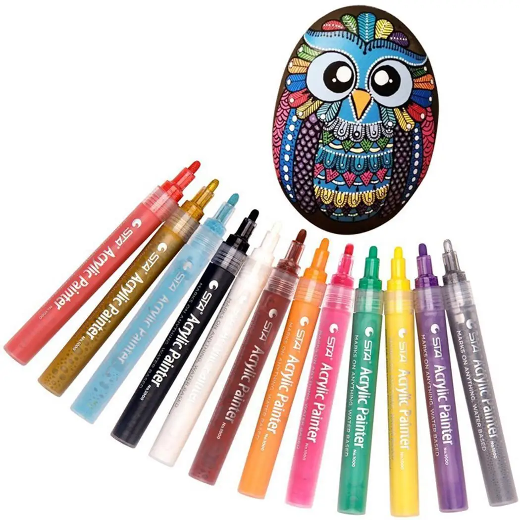 Propylene Marker Pen Non-Toxic Odorless Waterproof Paint Drawing Color can easily identify 22g Random | Канцтовары для офиса и