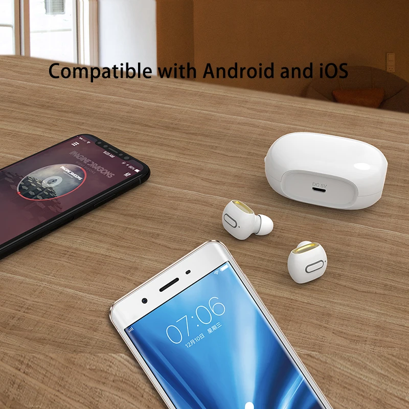 Капсула беспроводные TWS наушники V4.2 Bluetooth гарнитура глубокий бас стерео звук