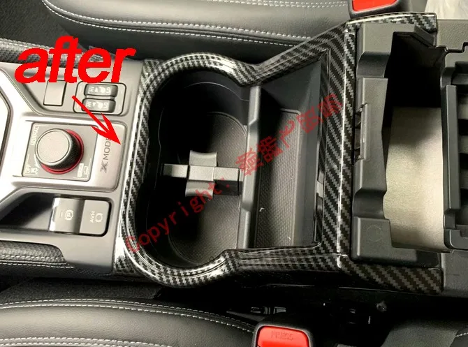 Стильная внутренняя Обложка подстаканника из углеродного волокна для Subaru Forester SK