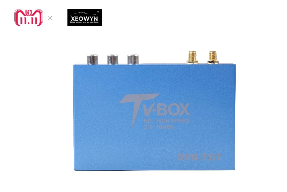 160 км/ч Двойные тюнеры H.265 DVB T2/T цифровой автомобильный тв тюнер TV HD 1080P двойной
