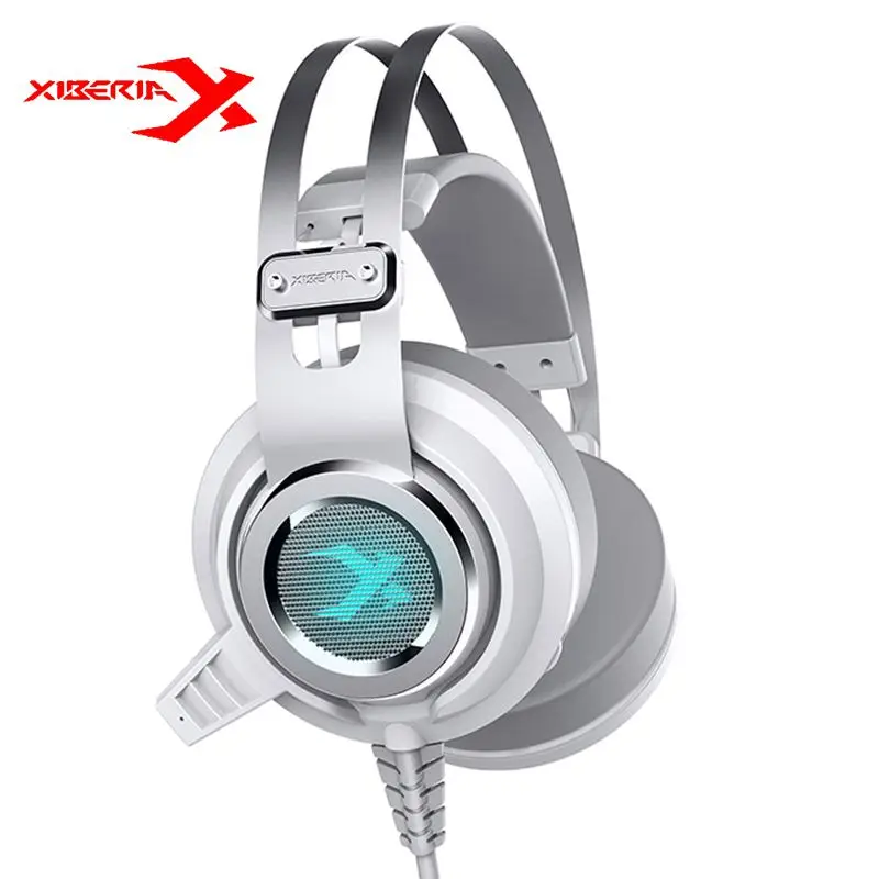 Top XIBERIA V2 7 1 проводные Игровые наушники с объемным звуком Светящиеся светодиодный
