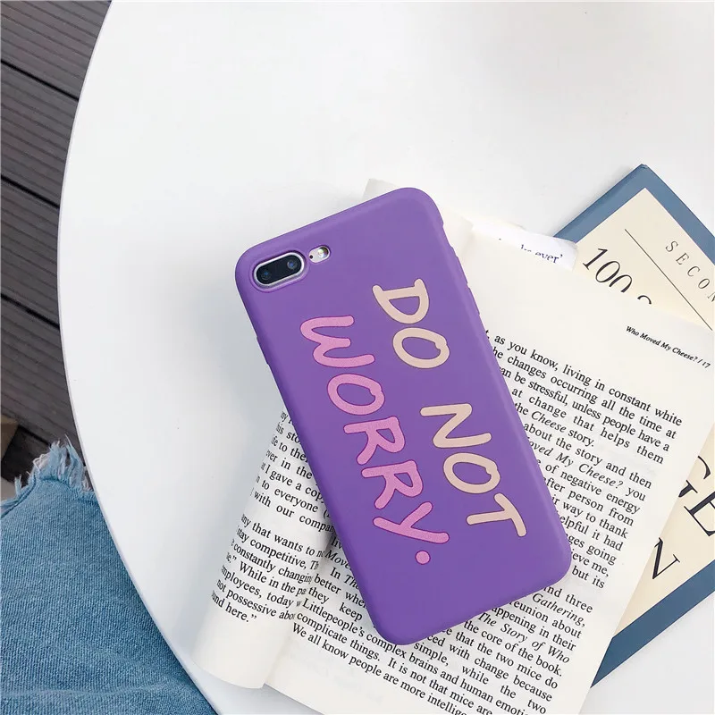 Роскошный чехол для мобильного телефона iphoneX XS max простая одежда с надписями в