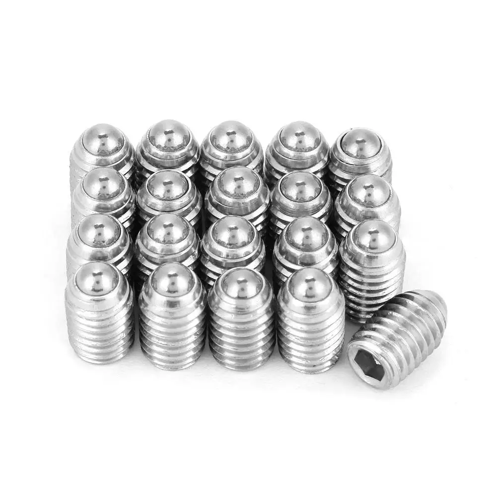 20Pcs M8 Stainless Steel Thread Hex Socket Spring Ball Plunger Screw High Quality | Обустройство дома