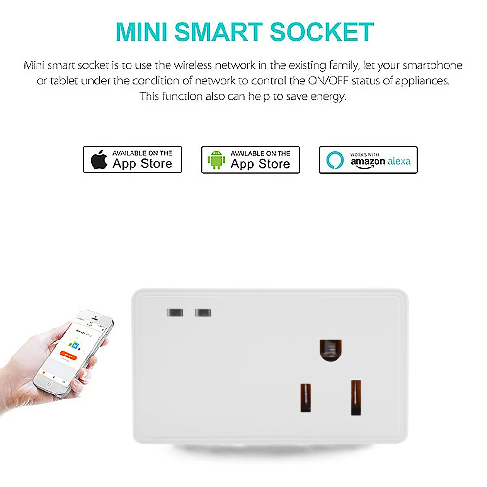Alexa Google Home Voice Control Mini- Beautiful Rule WIFI Intelligence mini smart Socket remote control | Электроника