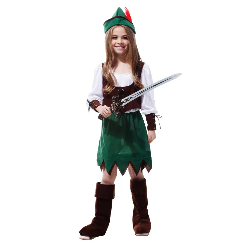 Children Halloween Costumes Peter Pan Cosplay Princess Carnival Party Girls Fancy Dress Masquerade Suit | Детская одежда и обувь
