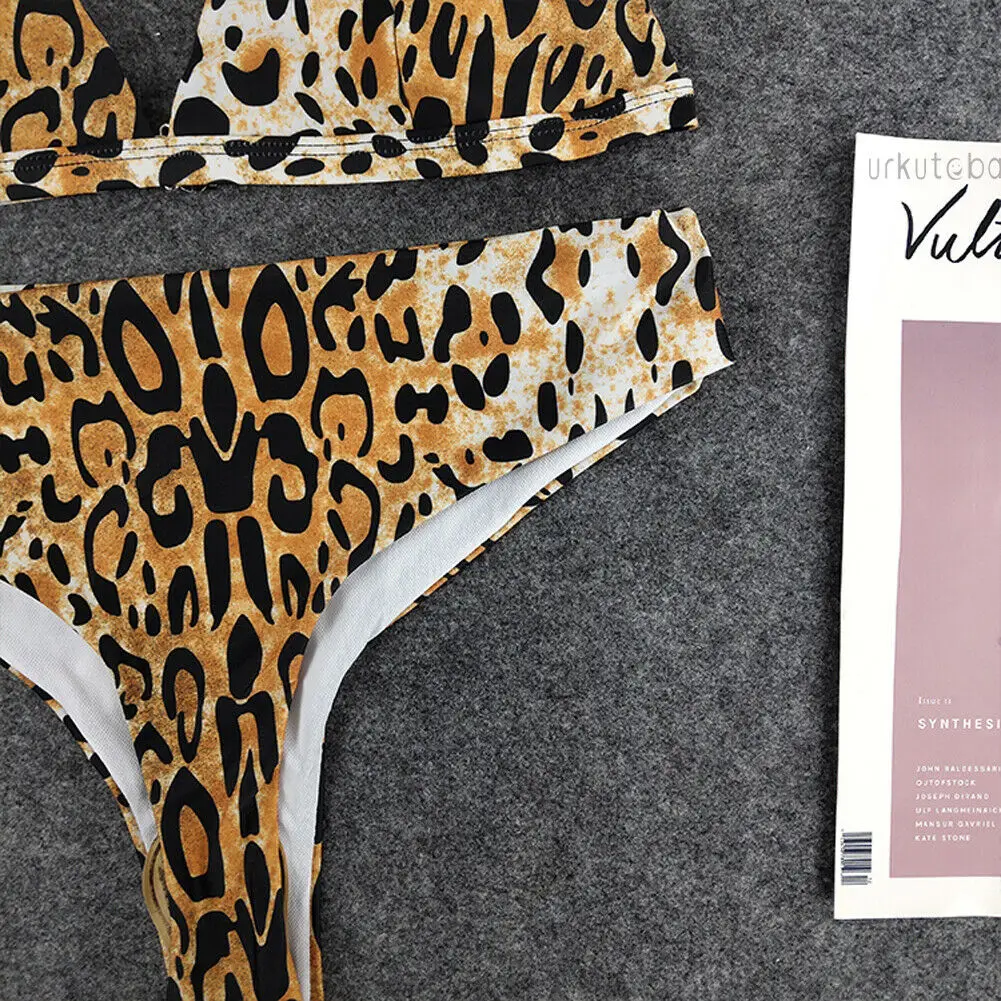 

2019 Summer Sexy Women Bandage Bikini Set Push-up Fashion Leopard Swimsuit Bathing 2pcs Set Girls Female Swimwear Beach Suit