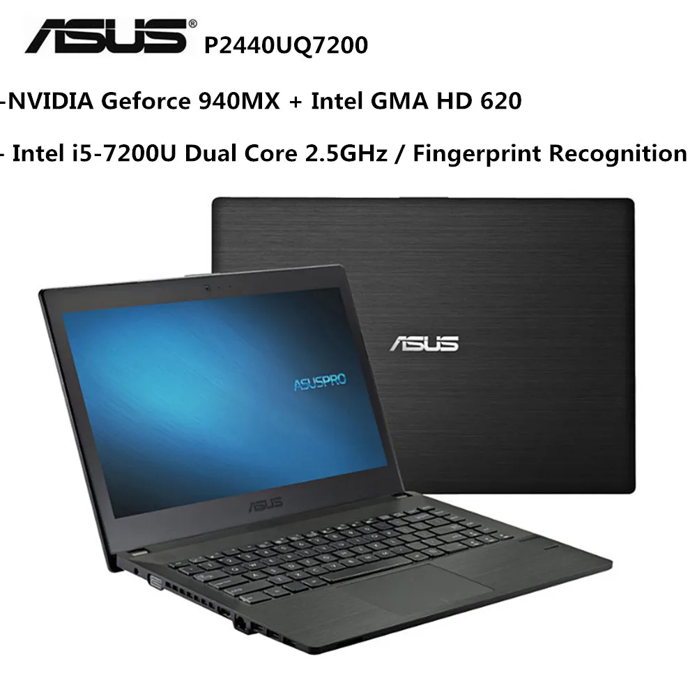 ASUS тетрадь 14 0 дюймов оконные рамы 10 Pro Intel i5 7200U Dual Core 2 5 ГГц 4 Гб оперативная память