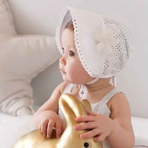 

Cute Toddlers Baby Girls Flower Princess Sun Hat Cap Summer Cotton Hat Bonnet Size 5-24M