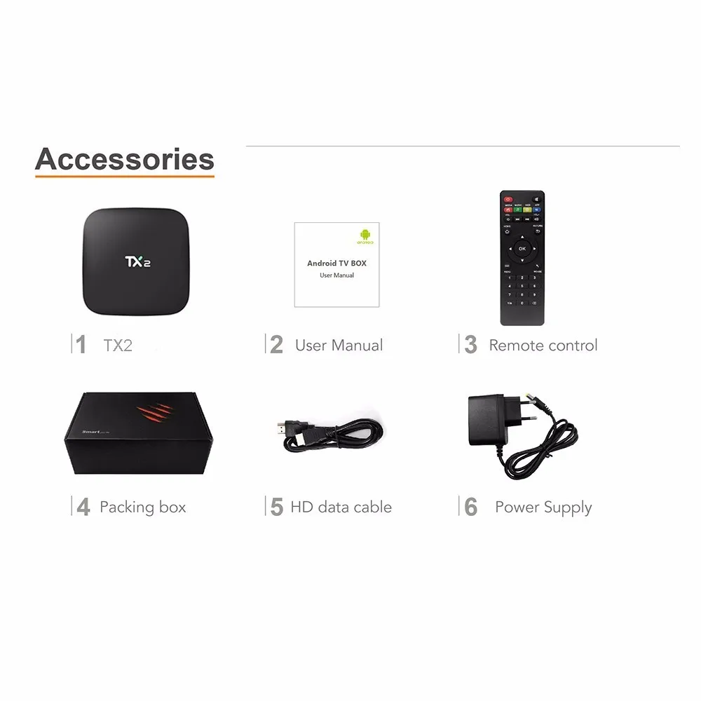 Tx2 R2 R1 Android 6 0 Smart Tv Box 4 ядра RK3229 2 ГГц Wi Fi k 3D hd фильм H.265 Dlna обмена потоковыми