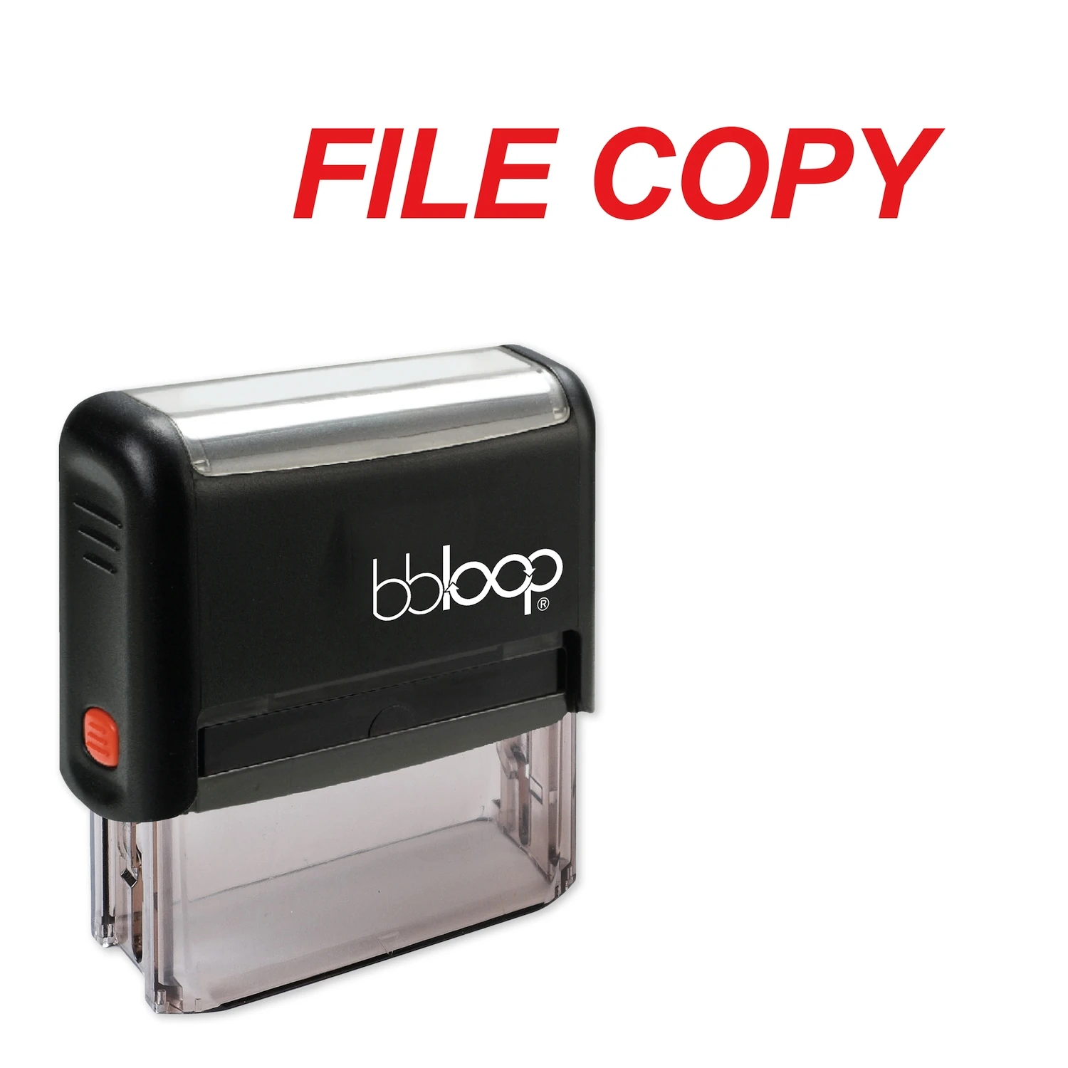 Bbloop File Copy w/Italic block Style Font and Design Self-Ink | Дом и сад