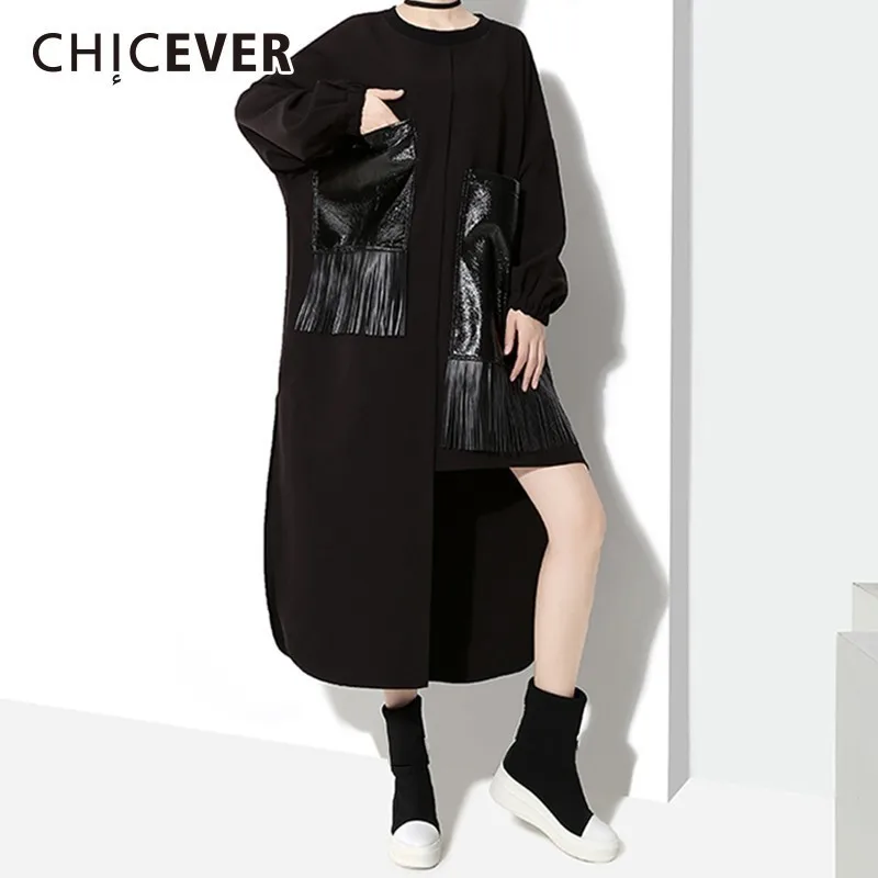 CHICEVER лоскутное кисточкой женское платье женский O средства ухода за кожей Шеи