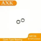 2021 Новое поступление Бросился 10 шт. высокое качество Mr106 L-1060 открыть шаровой подшипник 6x10x2,5 шайбовый подшипник с глубоким Бесплатная доставка