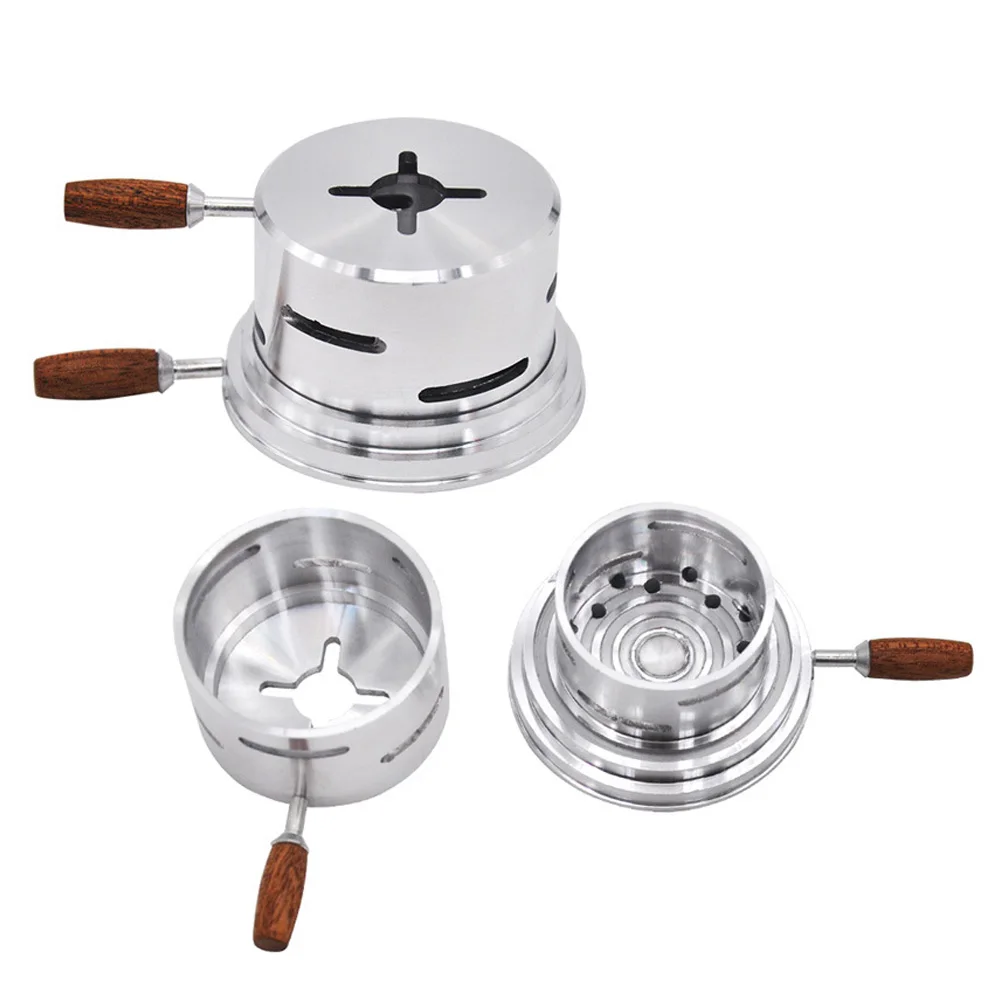 Professional Heat Keeper Double Handle Carbon Box Aluminum Alloy Hookah Shisha Burner Smoking Charcoal Stove |
