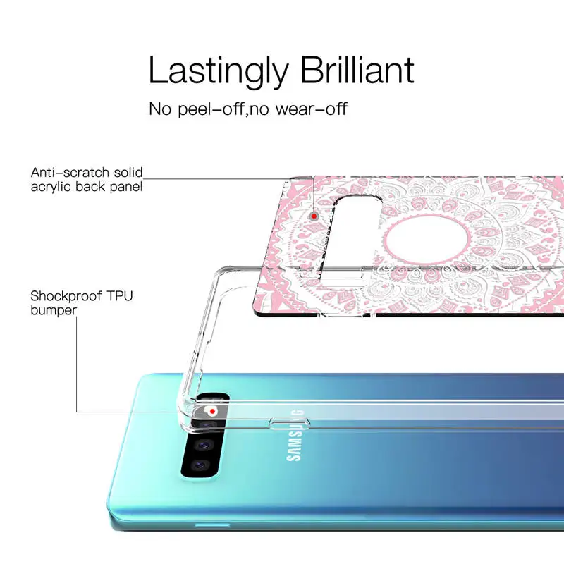 Футляр для samsung Galaxy S10 Lite чехол плюс крышка цветы дурмана Жесткий ПК Мягкий край