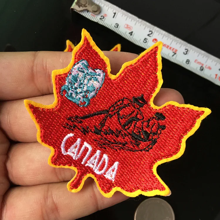 Недорогие патчи PGY в виде канадского кленового флага 1 шт. для утюга на пальто
