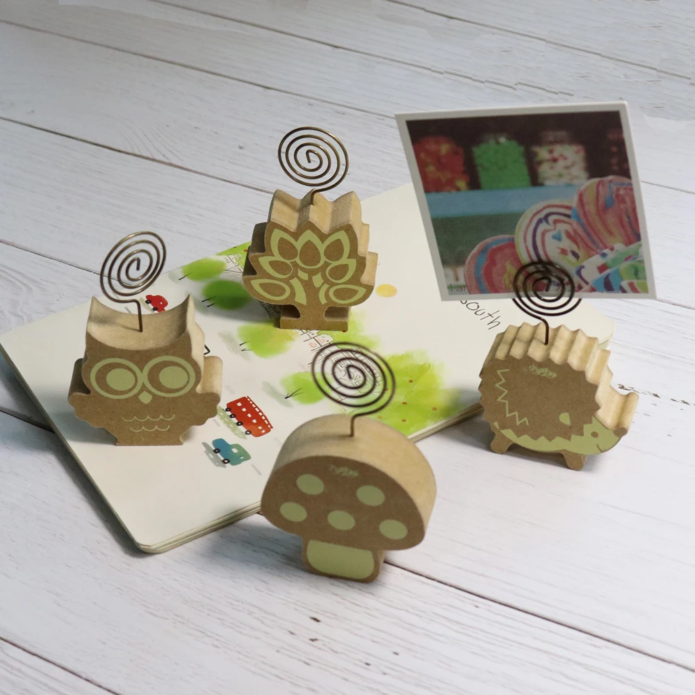 1 шт. декоративная подставка для карточек с изображением совы Ежика дерева грибов