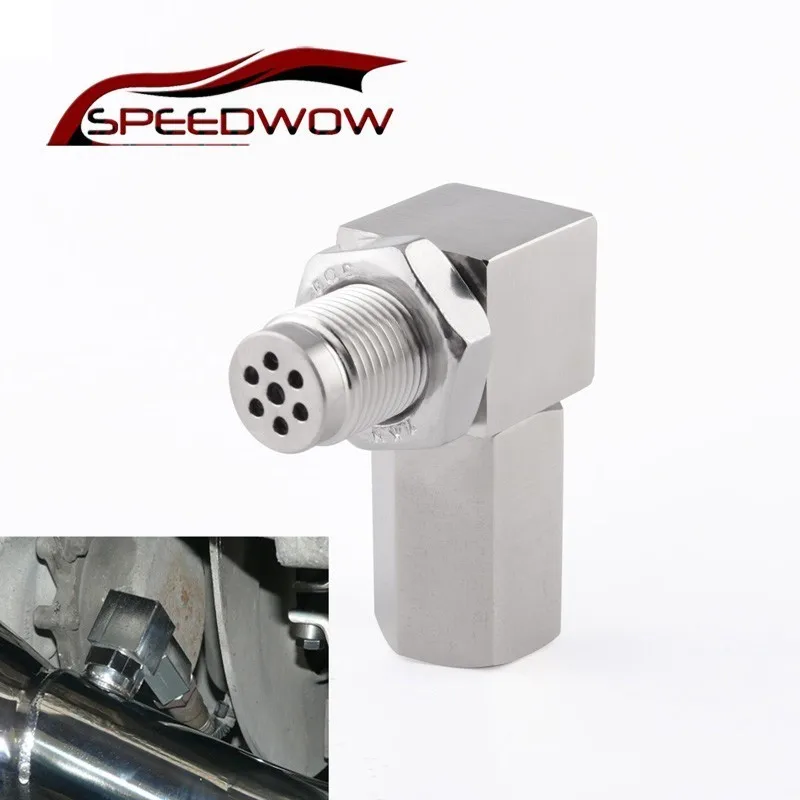 

SPEEDWOW Universal Oxygen Sensor Extender 90 Degree 02 Bung Extension Catalytic Converter O2 Oxygen Sensor Spacer