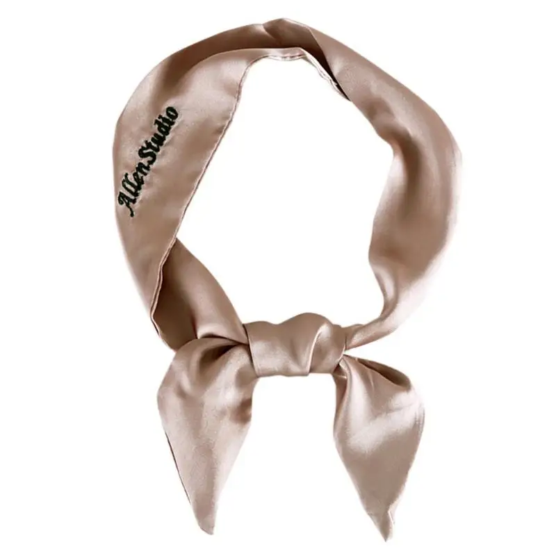 Fashion Women Solid Chiffon Scarf Letter Print Collar Scarves Casual Decor Gift 90*5cm |