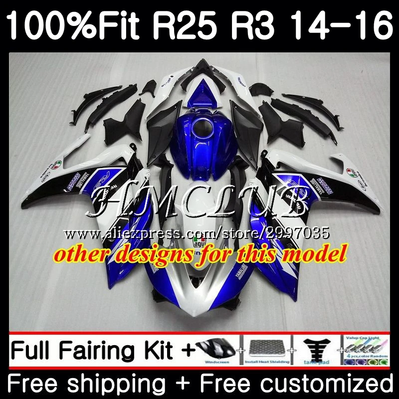 Инъекция для YAMAHA YZF-R3 черный белый YZFR25 2014 2015 2016 2017 10HC12 YZF-R25 YZF R3 R25 R 25 YZFR3 14 15 16 17