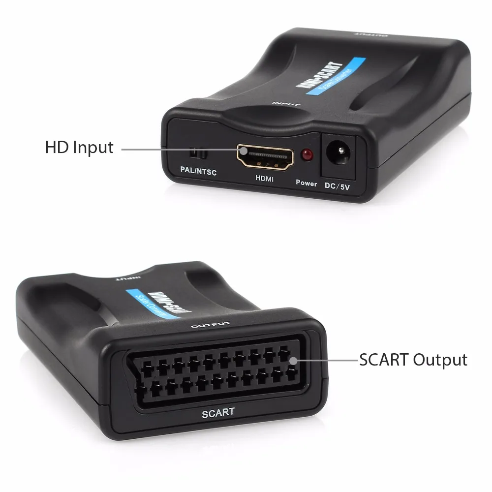 Преобразователь eSYNiC 1080P HDMI в SCART Цифровой видео и аудио сигнал композитный HD
