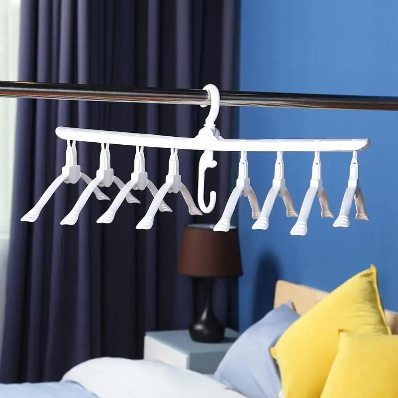 Волшебная многофункциональная Двойная Вешалка складная противоскользящая