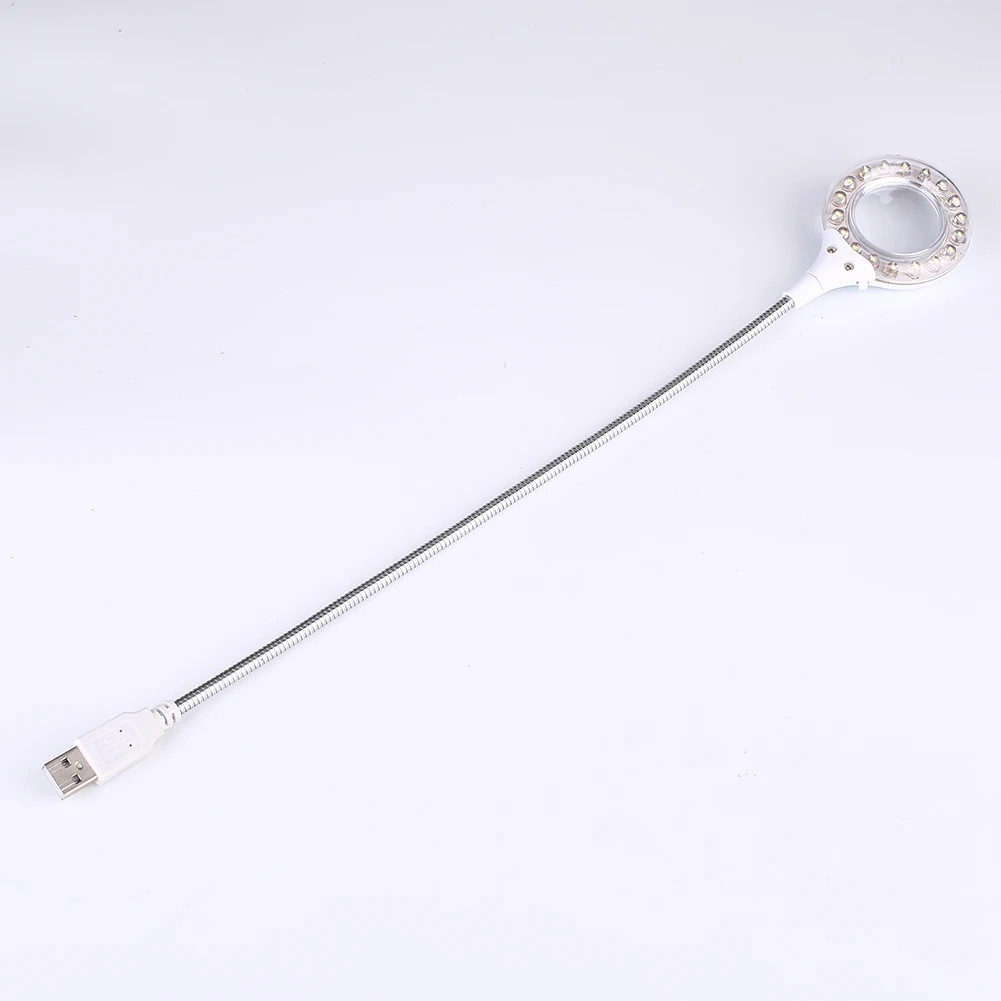 18LED супер яркий USB Ночной светильник черная белая лампа холодный белый|Настольные