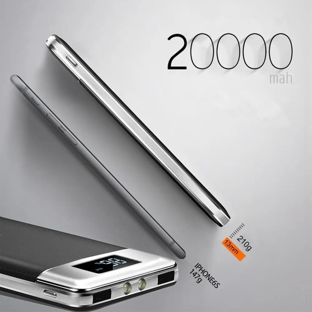 ARUN 20000 mAh внешний аккумулятор 2 USB многофункциональное портативное зарядное