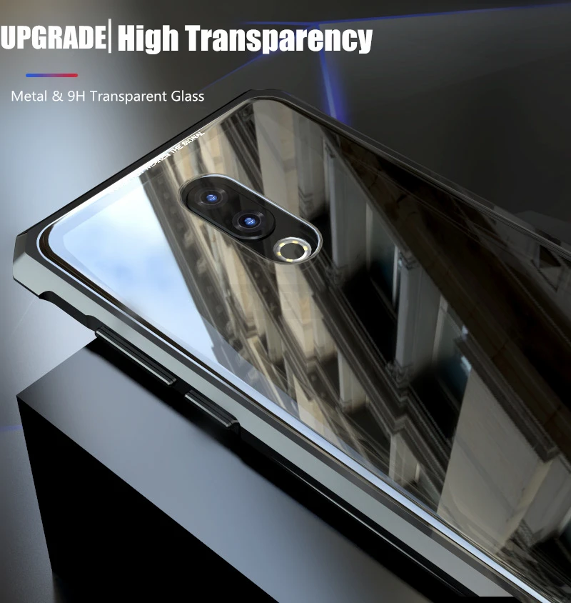 Meizu 16 Plus чехол Meizu16 металлический бампер рамка с прозрачным закаленным стеклом