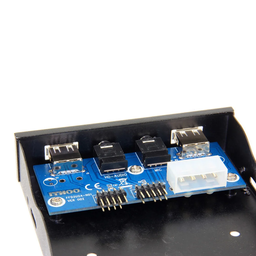 USB 3 0 2 порта дюйма HD выход флоппи Бей металлический Plug And Play Hub Передняя панель