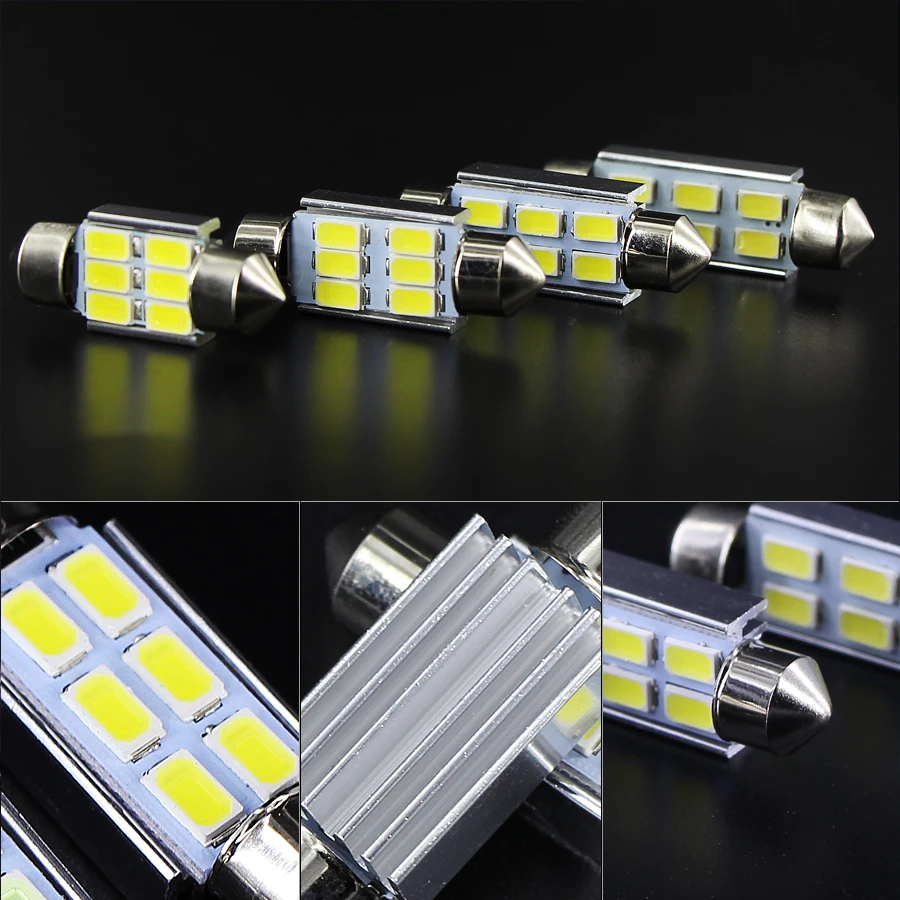 4 шт. для Golf 5 Passat 3B 3BG 3C CC Polo 9N T5 Eos led car C5W 36 мм Canbus No Error номерной знак Светодиодная