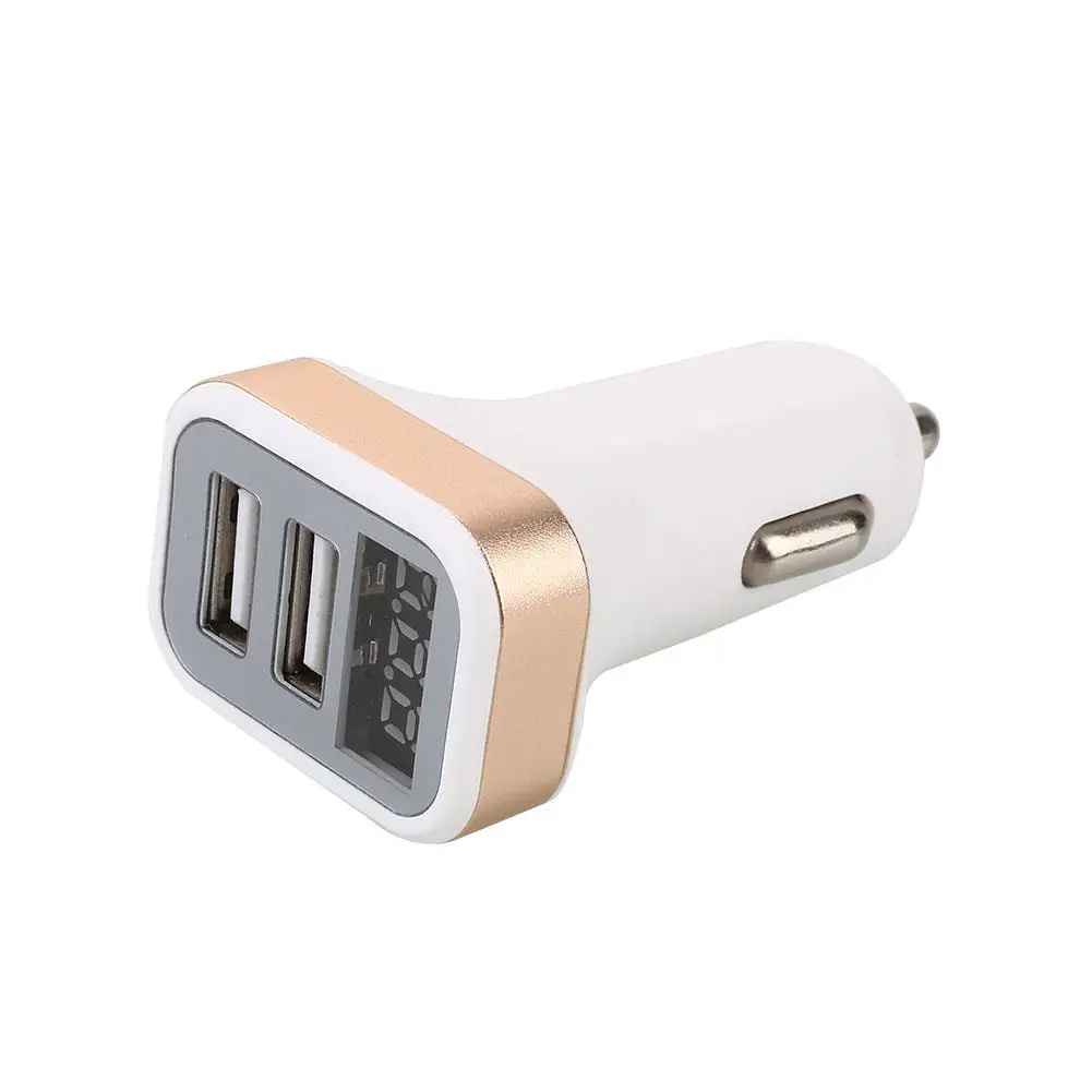 Автомобильный прикуриватель power Dual USB адаптер питания с экраном