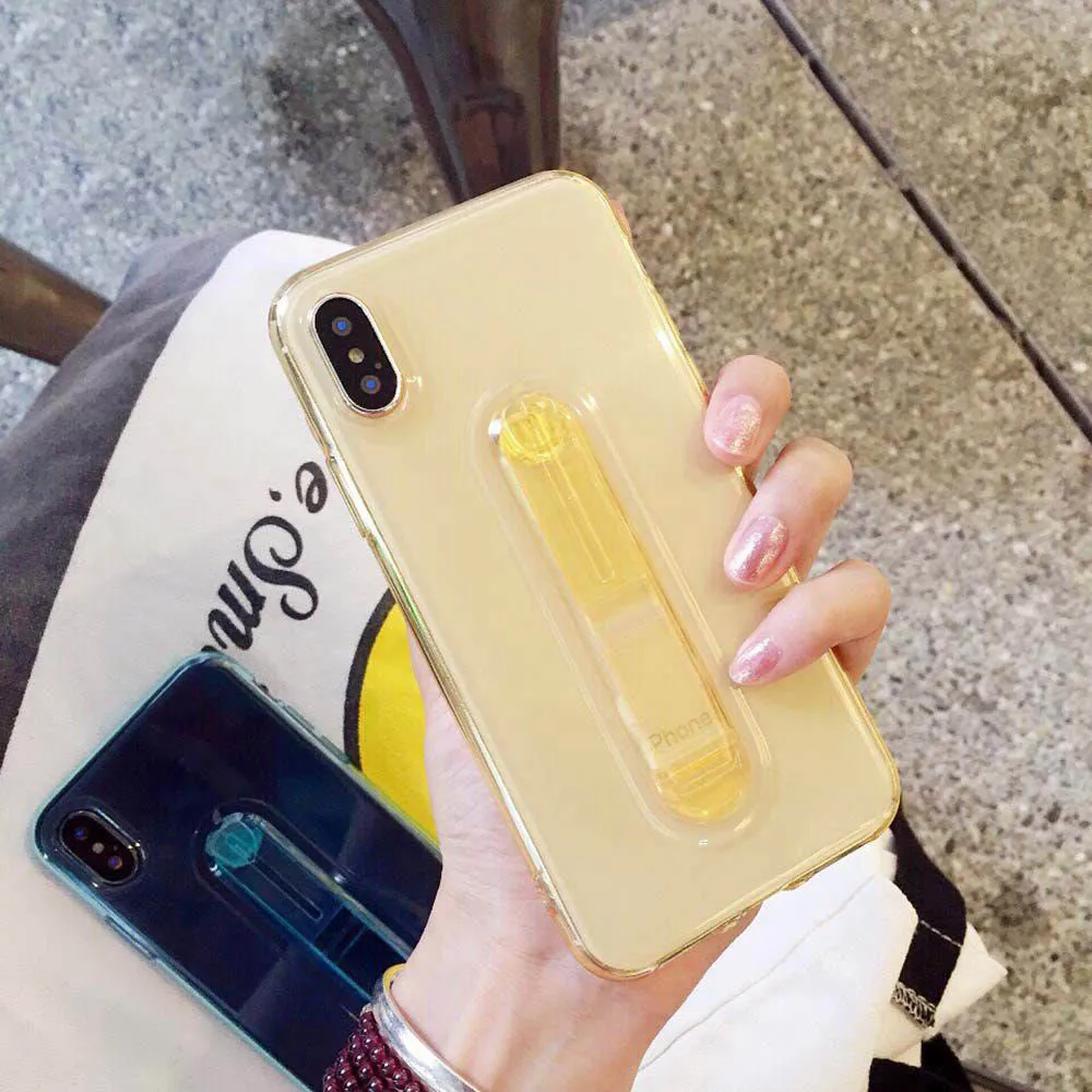 CASEIER 2 In 1 Invisible Ring Holder Phone Case For iPhone XR X XS MAX Soft TPU 10 7 8 6 6S Plus Funda Cover |