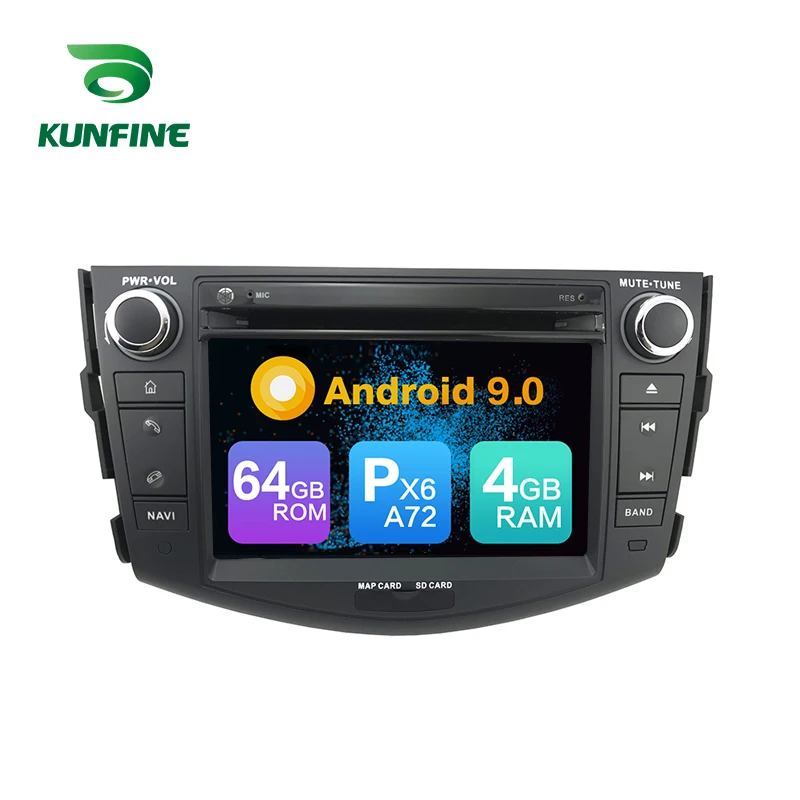 Android 9 0 Core PX6 A72 Ram 4G Rom 64G Автомобильный DVD GPS мультимедийный плеер стерео для Toyota RAV4