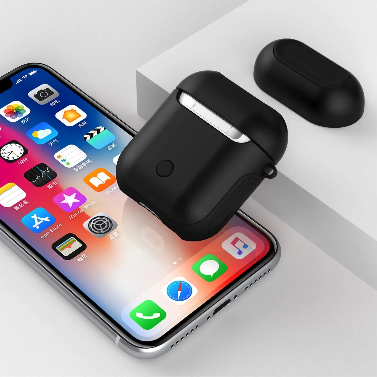 Soft Silicone Case for Apple AirPods TPU Hard Shockproof Cover Dual Layer For Earphone Cases Capa Protector |