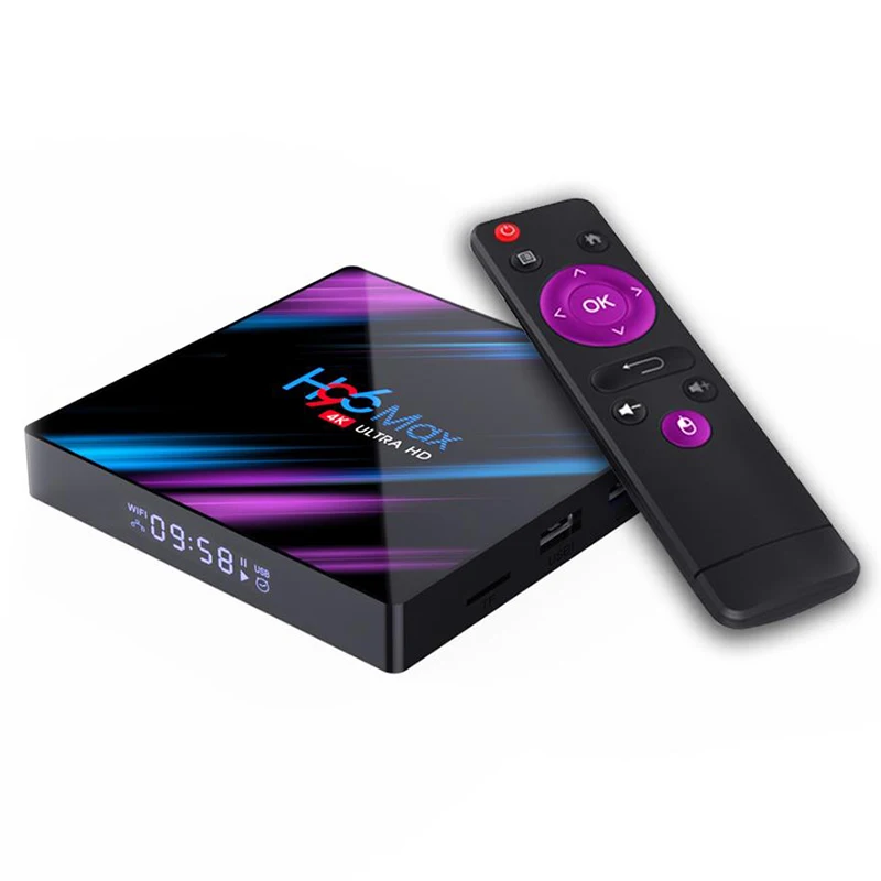 H96 MAX RK3318 Смарт ТВ приставка Android 9 0 4 ГБ 32 64 Гб медиаплеер 4K Google голосовой помощник