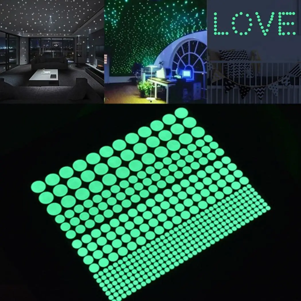 407 шт. Светящиеся Настенные наклейки DIY 3D светящиеся на выключатель для пола окна