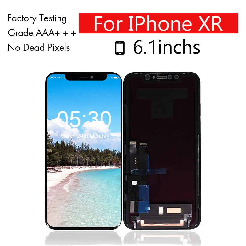 IPS Оригинальный ЖК-дисплей для iPhone XR дисплей сенсорный экран Digitzer сборка 100% тест