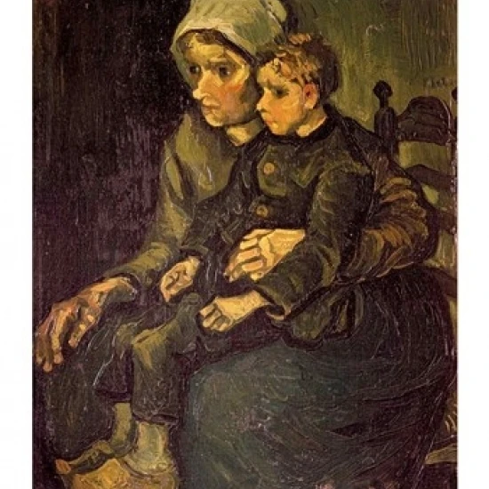 Мать и ребенок 1885 плакат печать Винсента Ван Гога (18x24)|Таблички знаки| |