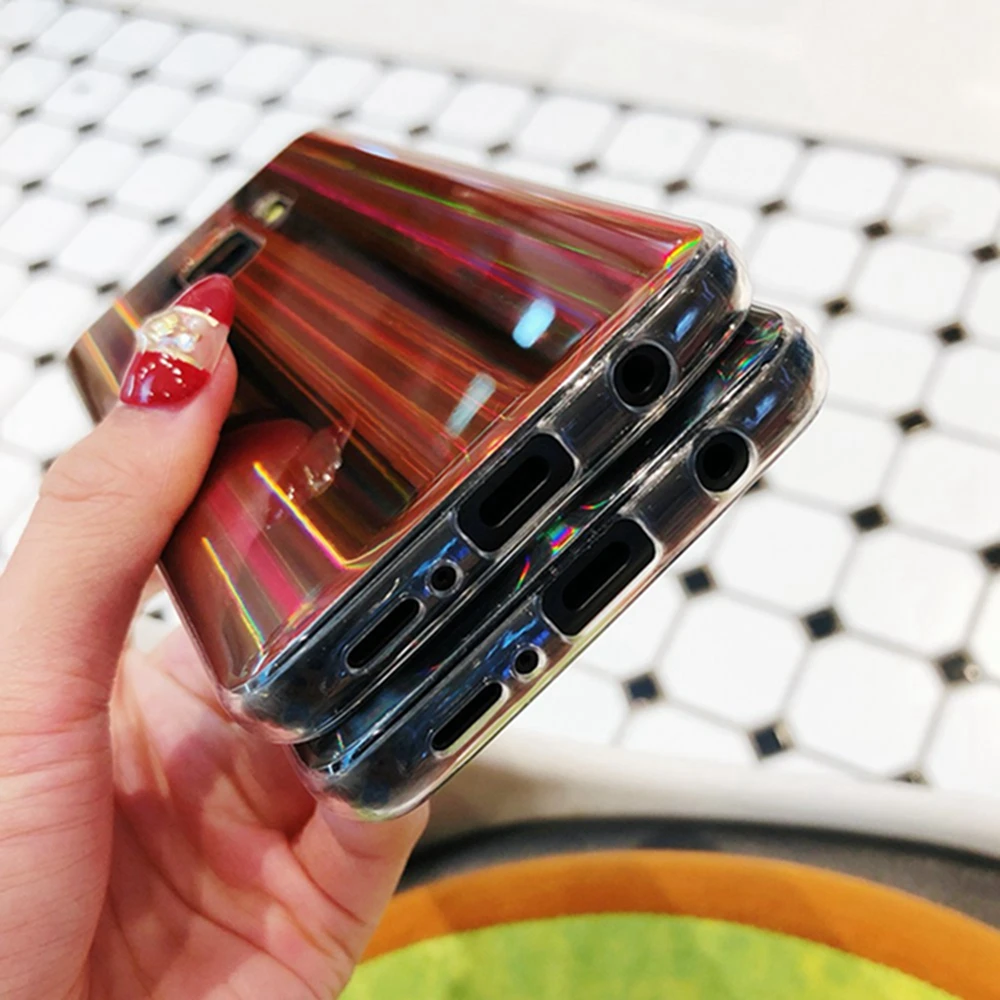 KISSCASE Aurora Laser чехол для телефона Samsung Galaxy S10E S10 Plus S9 S8 S7 S6 Edge A6 A8 2018 A3 A5 A7 2017 2016 A30 A50 A70 |