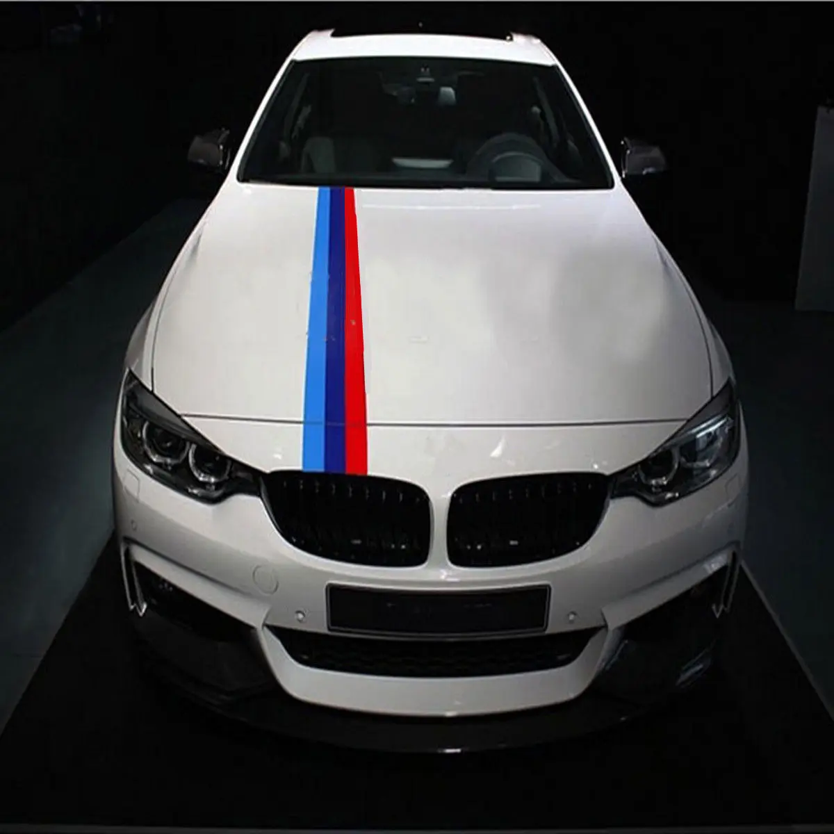Триколор капот автомобиля Наклейка на крышу для BMW M3/5 3/5 серии Ширина 15 см