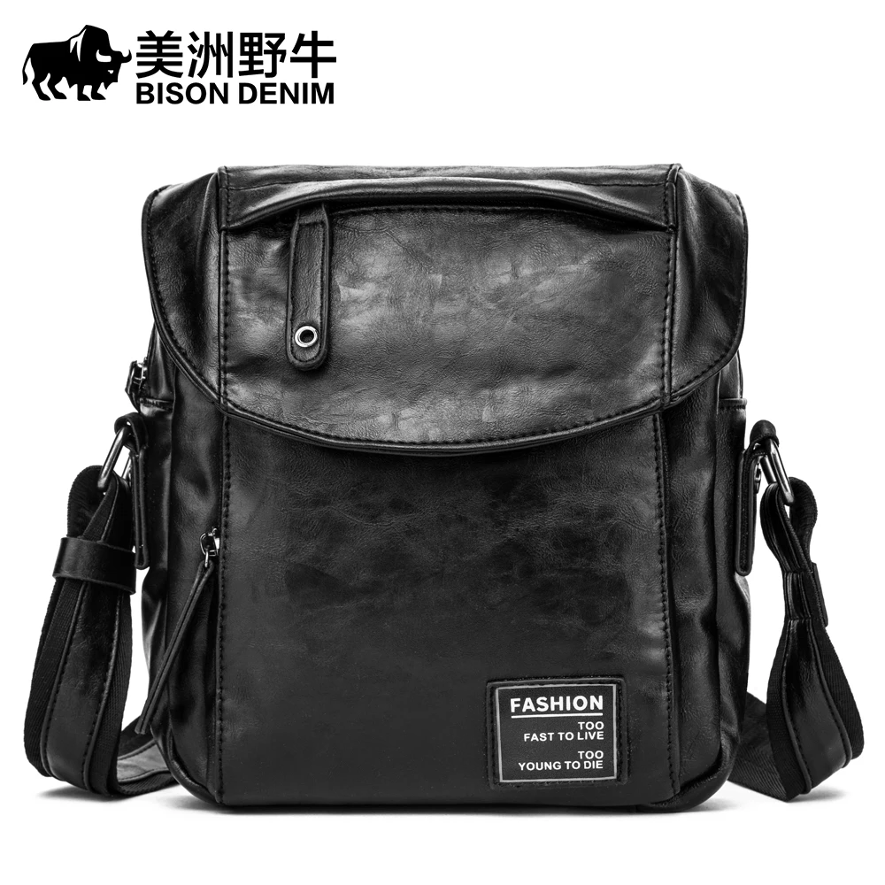 Брендовая сумка BISON DENIM мужские сумки на плечо деловая дорожная через тоут