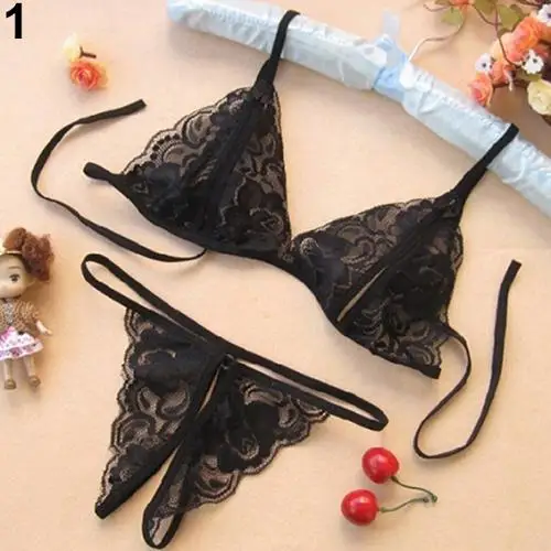 

Women Sexy Transparent Lace Bra Slim G-String Fashion Underwear Sleepwear