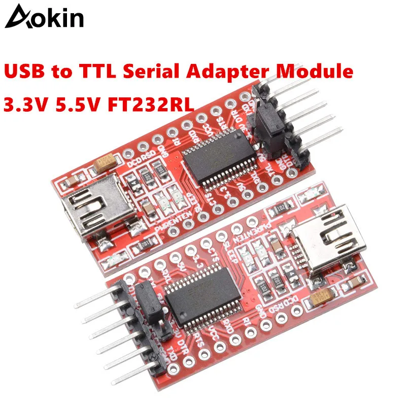 Последовательный модуль адаптера FT232RL FTDI USB 3 В 5 к TTL для мини порта Arduin|Аксессуары