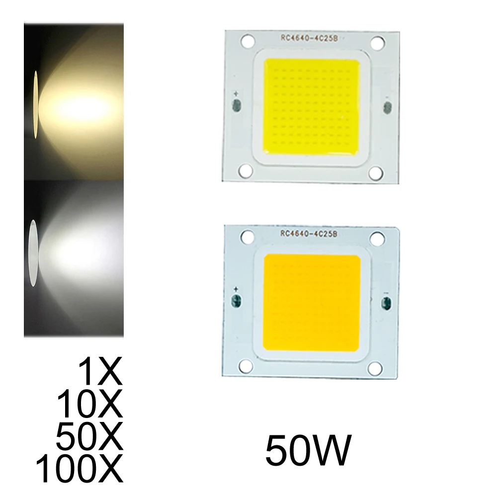 Светодиодный чипы 50 Вт DC12V высокое Мощность Белый супер яркий белый/теплый