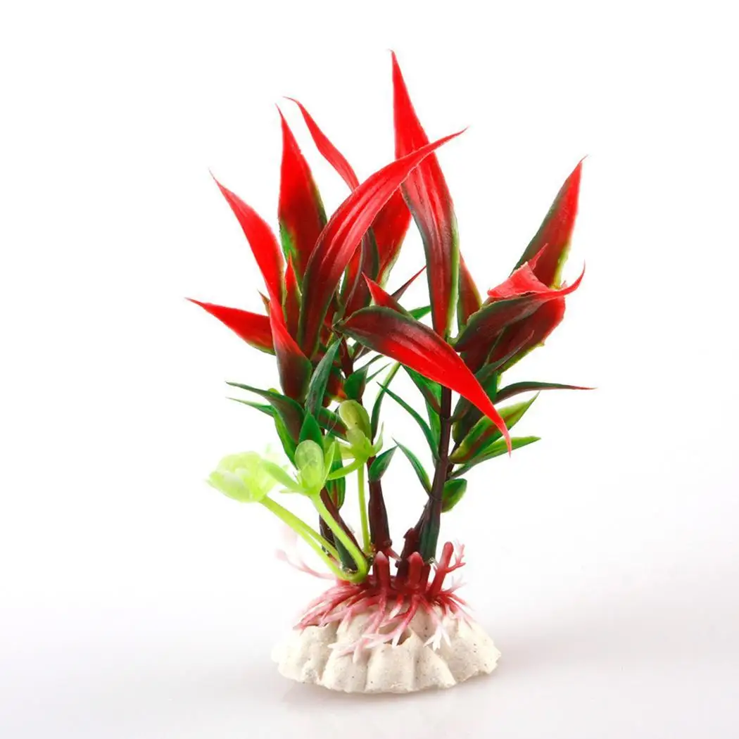 Water Aquarium 05Kg Decoration Grass Unisex Artificial 0 Green Plant Fish Tank Casual Red | Дом и сад