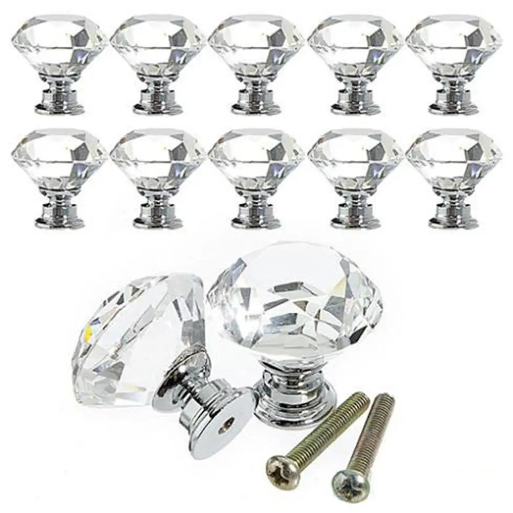 bookcases drawers Modern dresser Knobs cupboards Crystal Drawer Cabinet Transparent Handles New Pull Home Cabinets | Обустройство