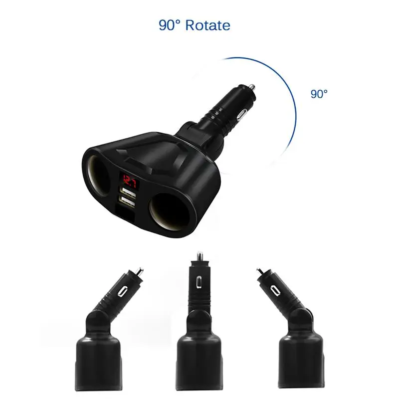Автомобильное зарядное устройство с двумя USB портами для iPhone X 8 Plus|Адаптер